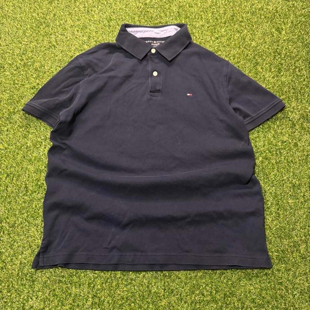 Tommy hilfiger black polo shirt
